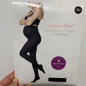 Ingrid & Isabel Maternity Tights Opaque Black.
